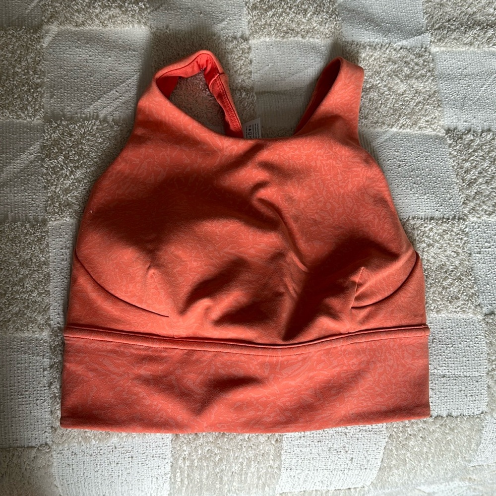 Orange lulu sports bra
